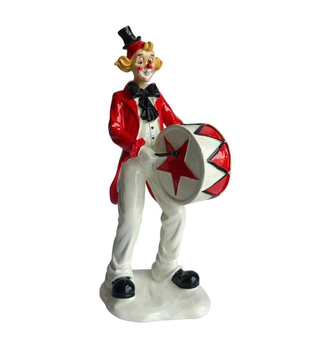 Drum Shield Clown Figurine