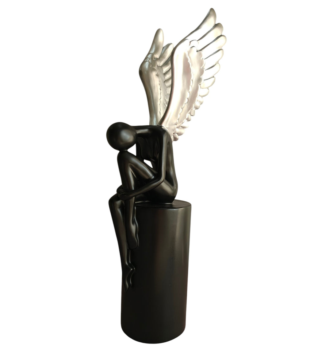 Black & Silver Lady with Wings