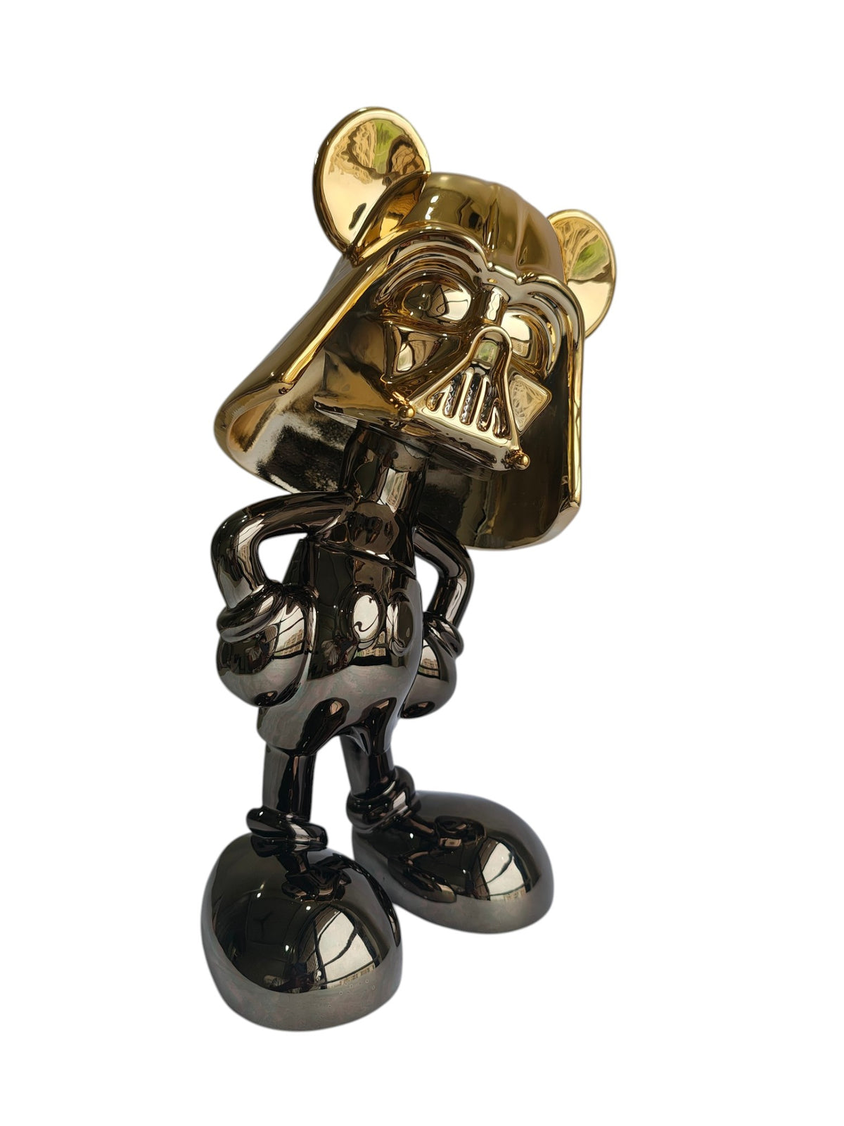 Star Wars Mickey Mouse Sculpture - Black & Gold Luxury Table Decor
