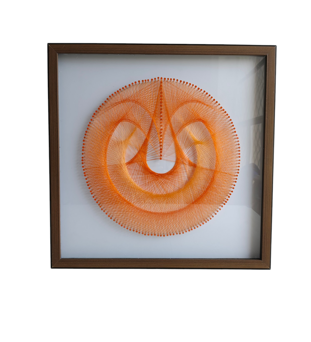 Solar Mandala String Art Wall Frame, Geometric Handmade Decor