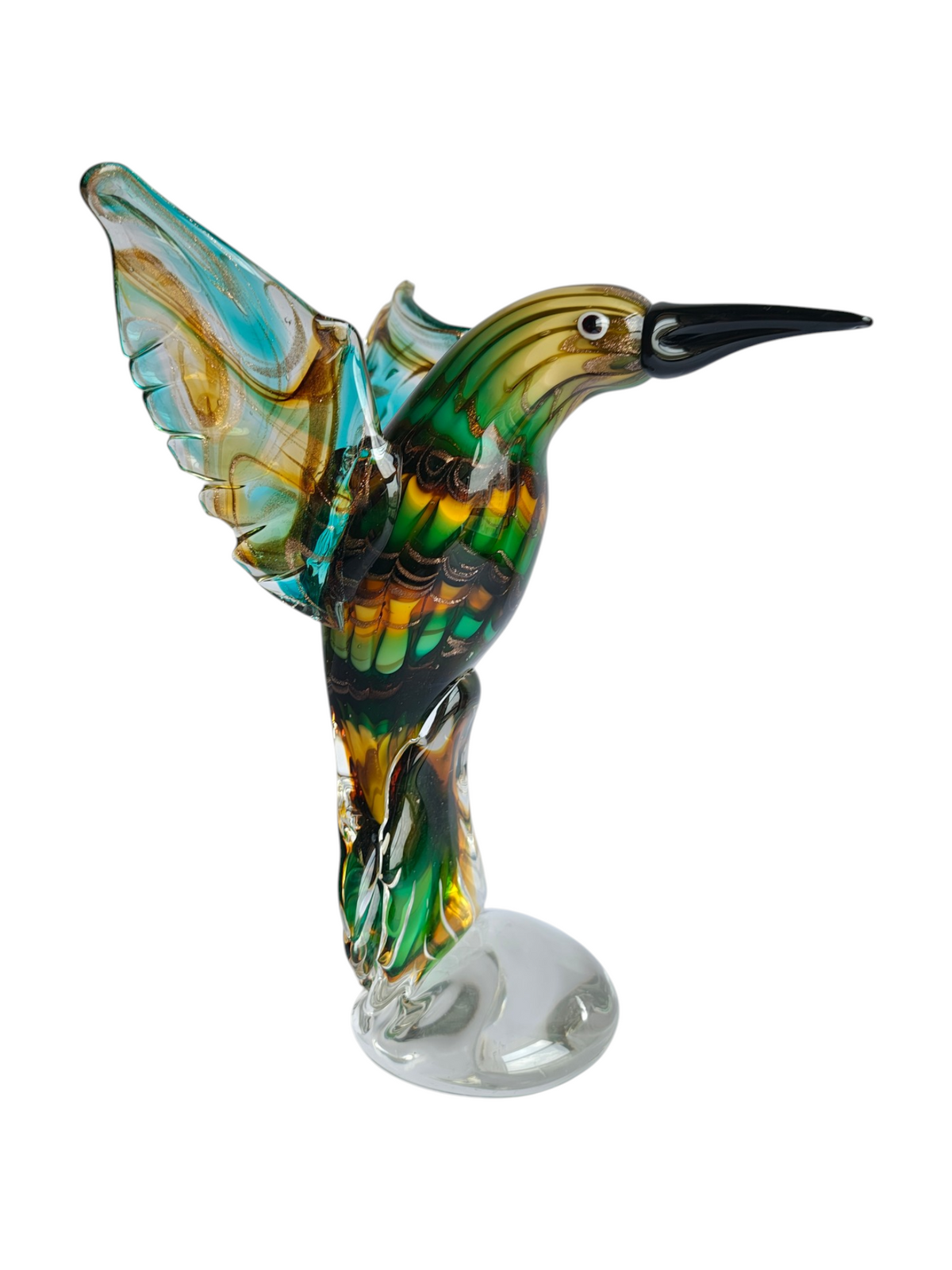 Emerald Crystal Hummingbird Decorative Figurine