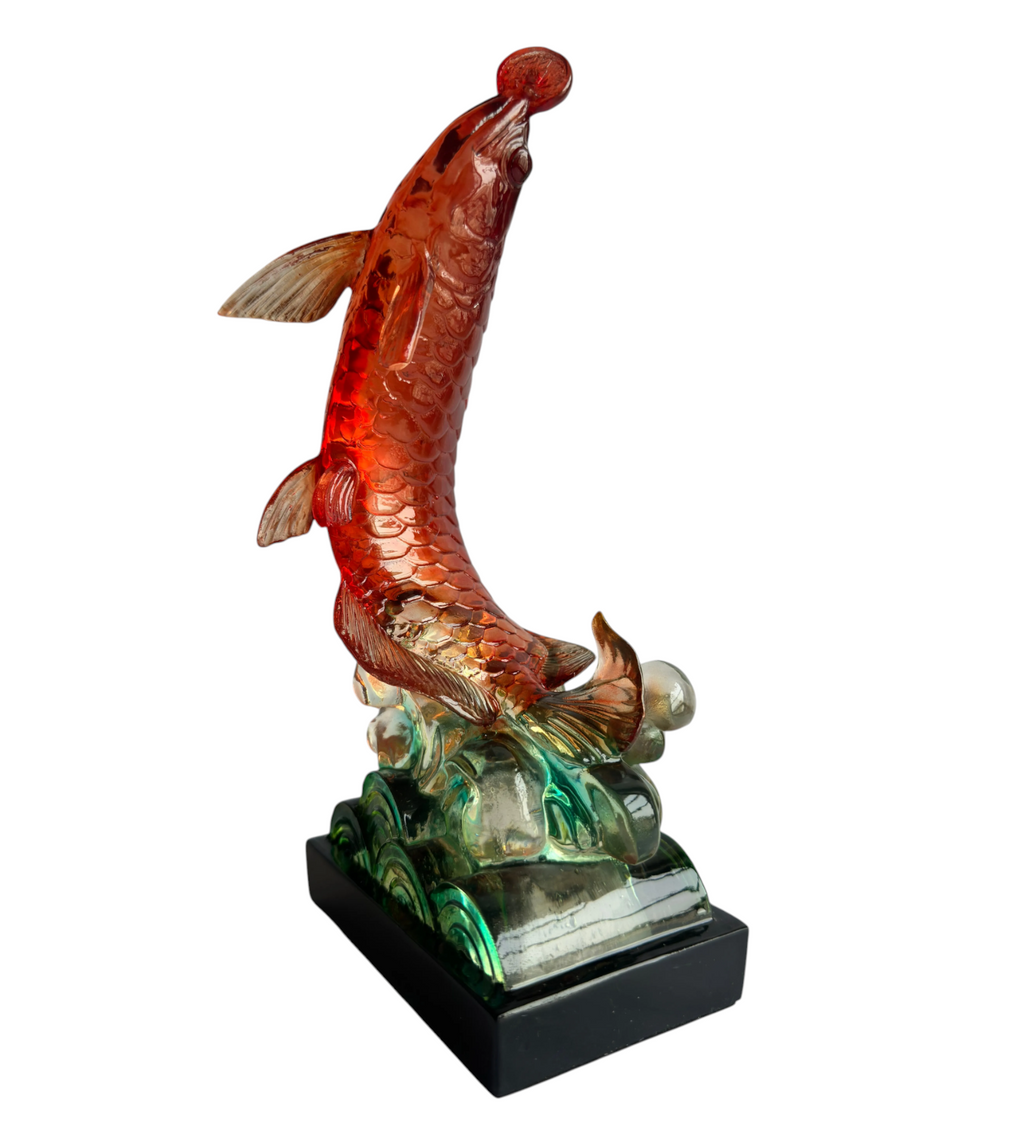 Prosperity Leaping Koi Showpiece