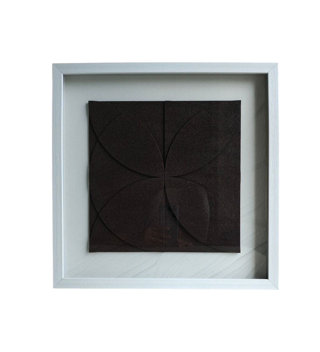 Midnight Bloom  Textured Geometric Wall Art
