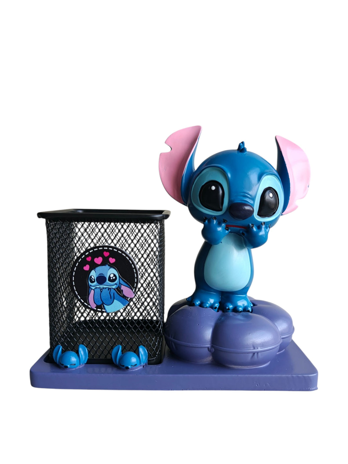 Shy Stitch Pen Stand - Kawaii Desk Organizer for Kids