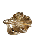 Golden Betta Fish Sculpture - Luxe Metallic Statement Decor - Sun Mun Edition