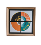 Celestial Harmony Geometric Wall Art Frame - Modern 4 Panel Decor