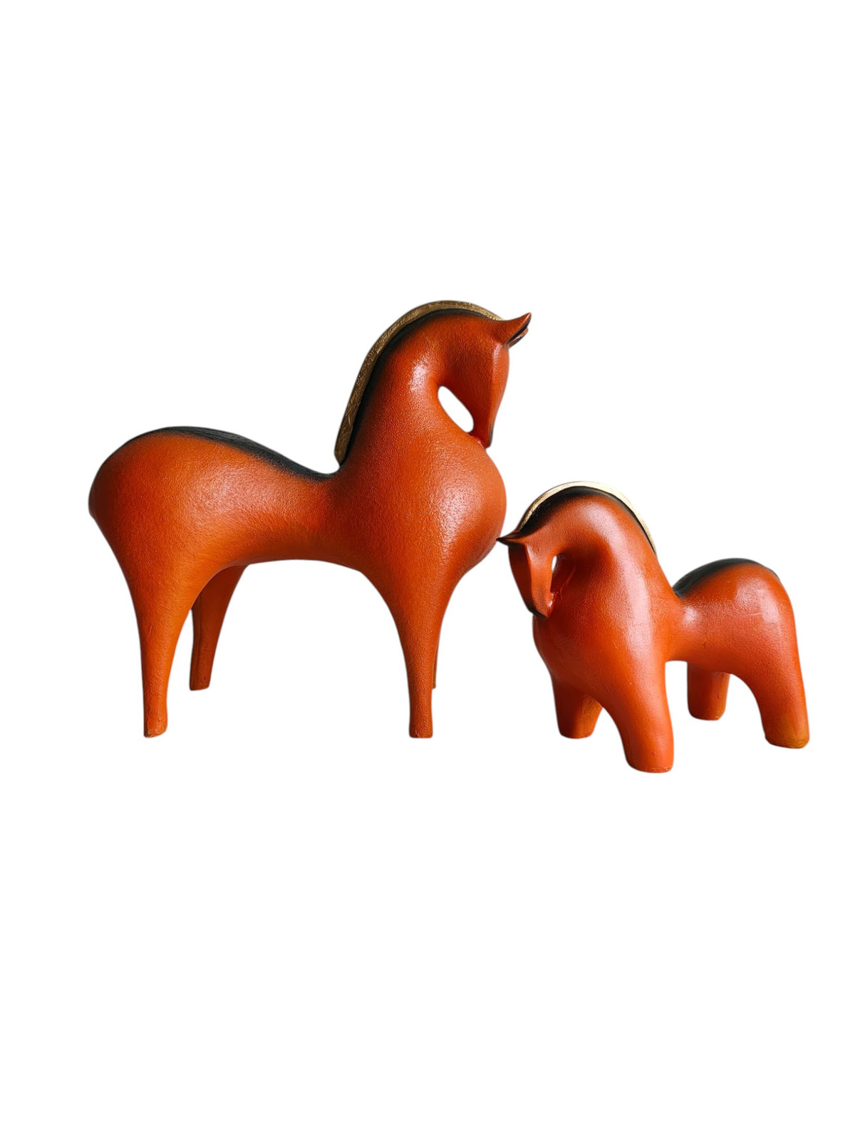 Nordic Harmony Horse Duo : Modern Decorative Sculpture Set