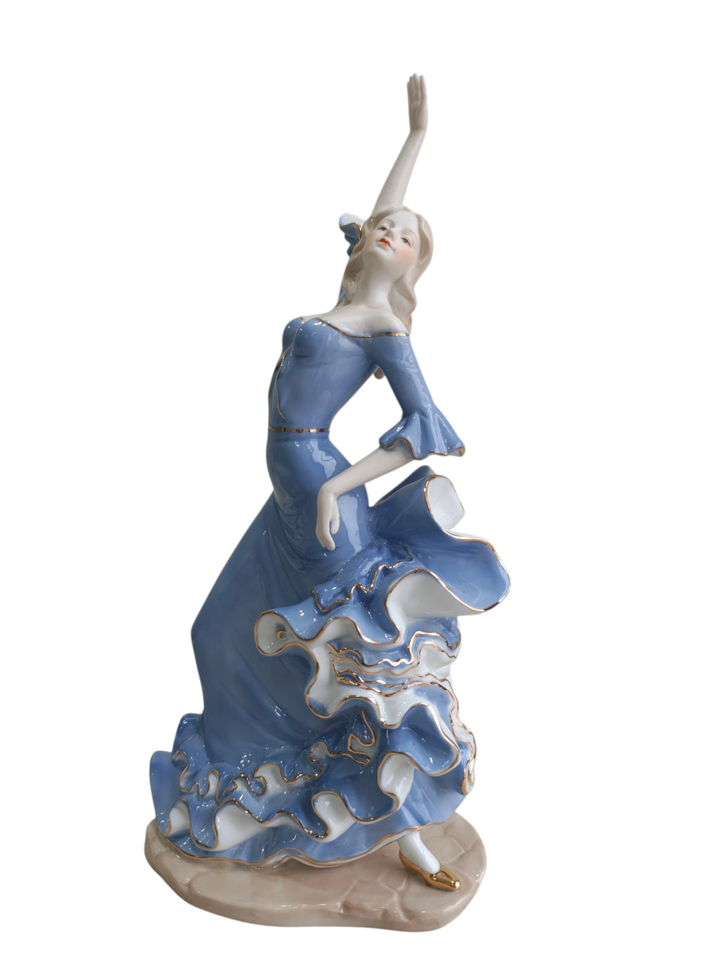 Rosa Flamenca - Pink & Gold Porcelain Dancer Sculpture