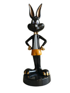 Pure Black Boss Bunny - Luxury Ceramic Sculpture