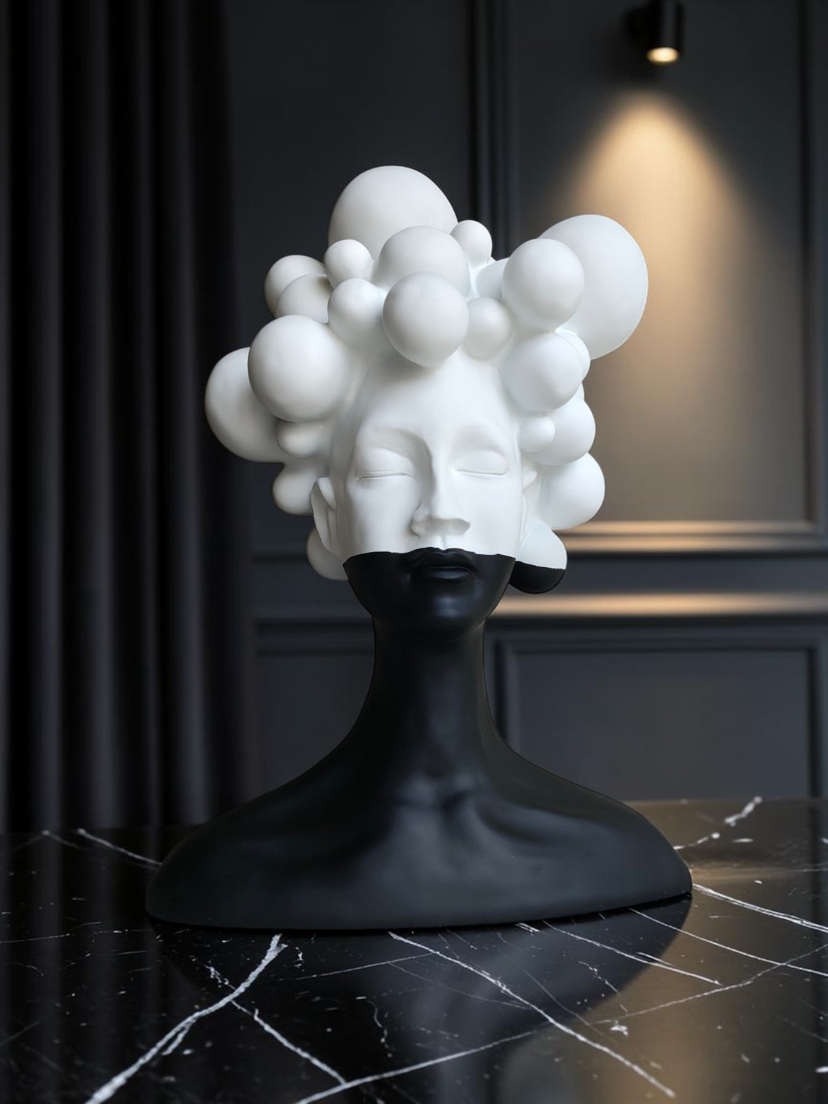Dreaming Cloud Woman Bust Large-Bubble Hair Lady