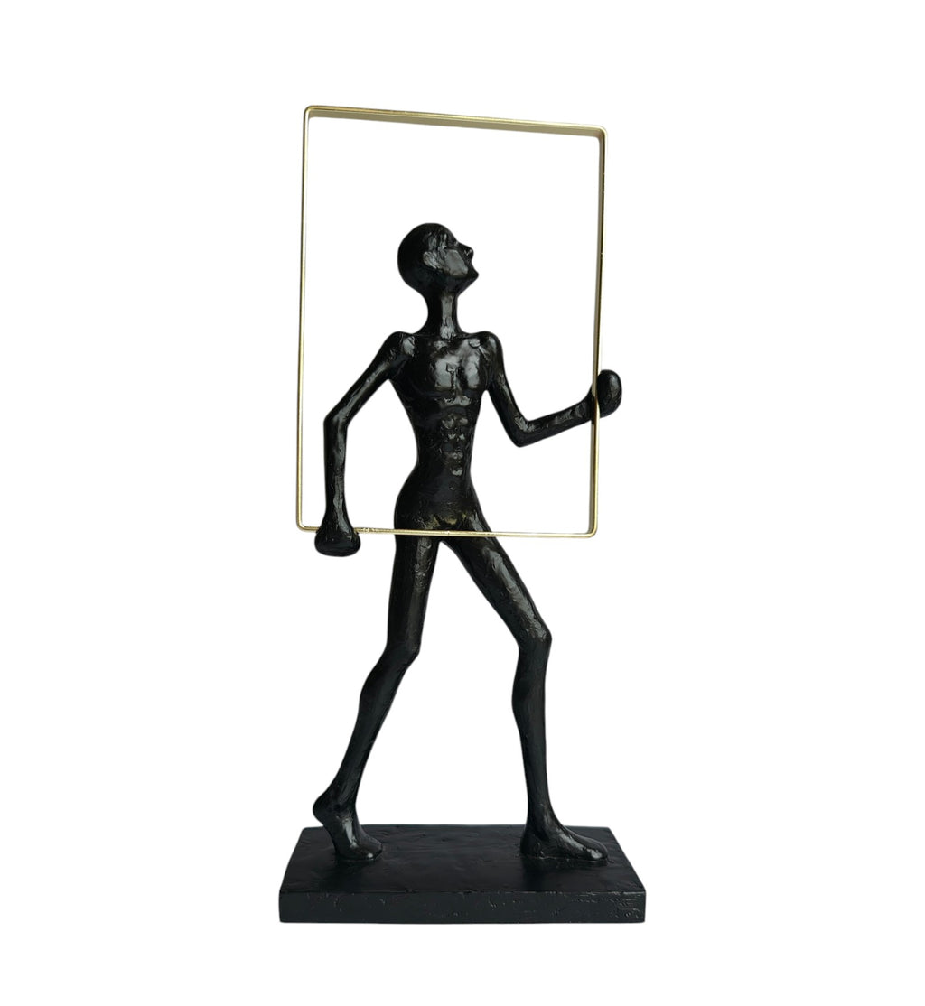 Abstract Man Frame Black
