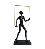 Abstract Man Frame Black