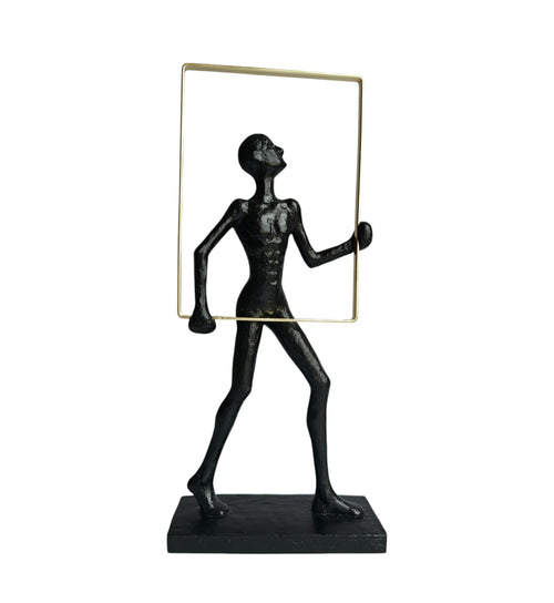 Abstract Man Frame Black