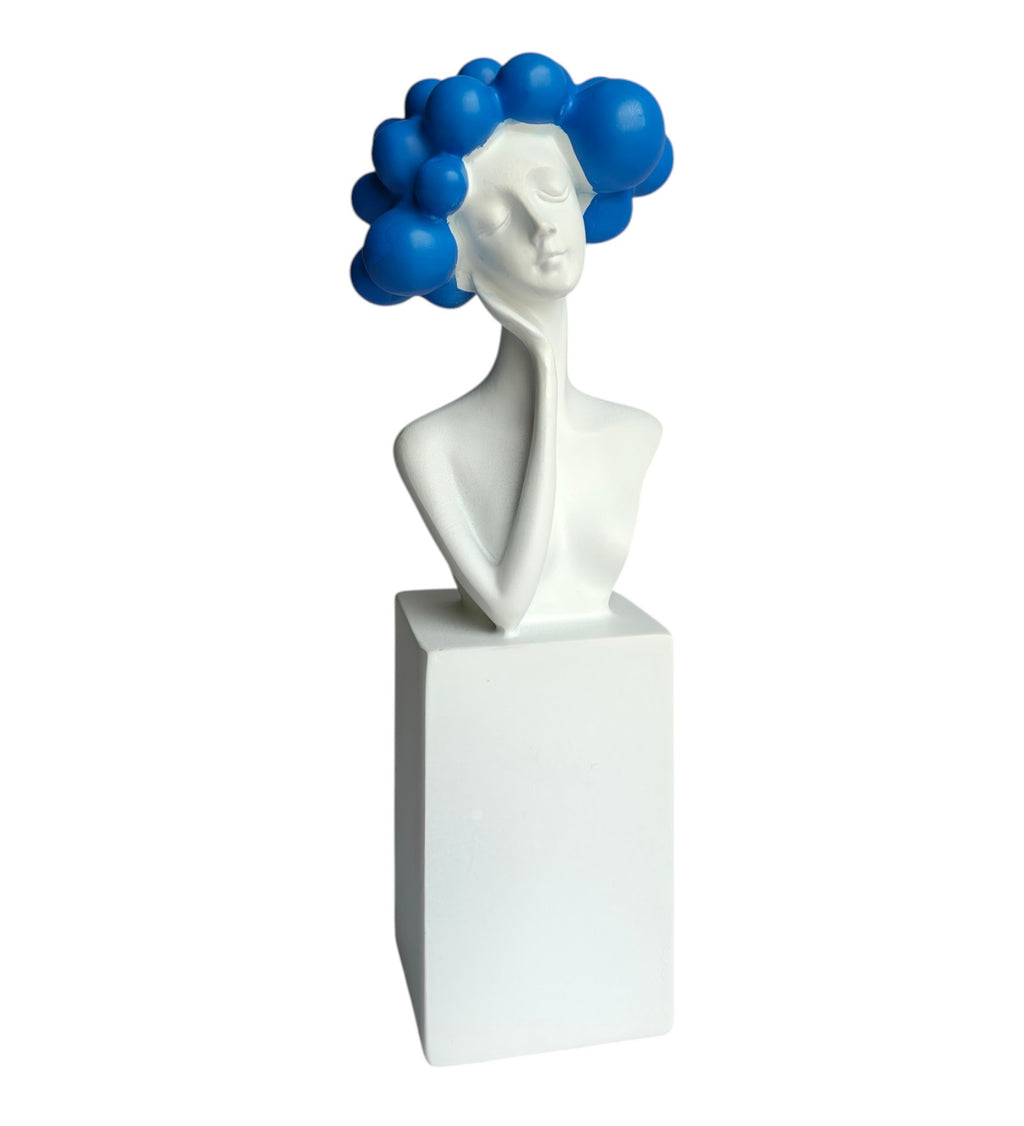 Blue Bubble Head Bust