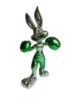 Chrome Bunny Table Decor Figurine