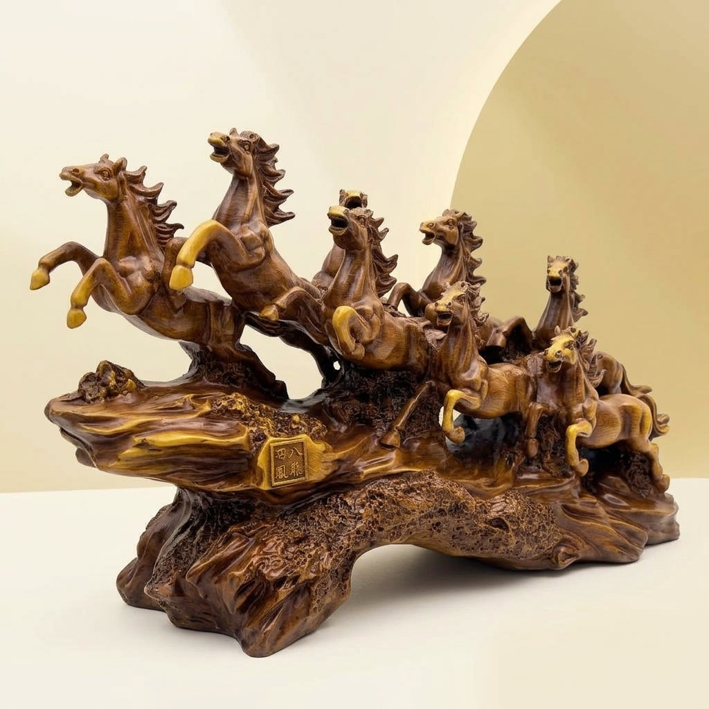 Brown And Gold Resin Showpiece For Spiritual Gift