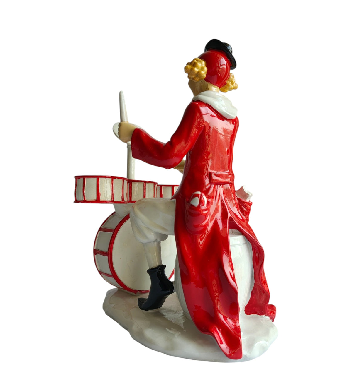 Drummer Band Clown Figurine