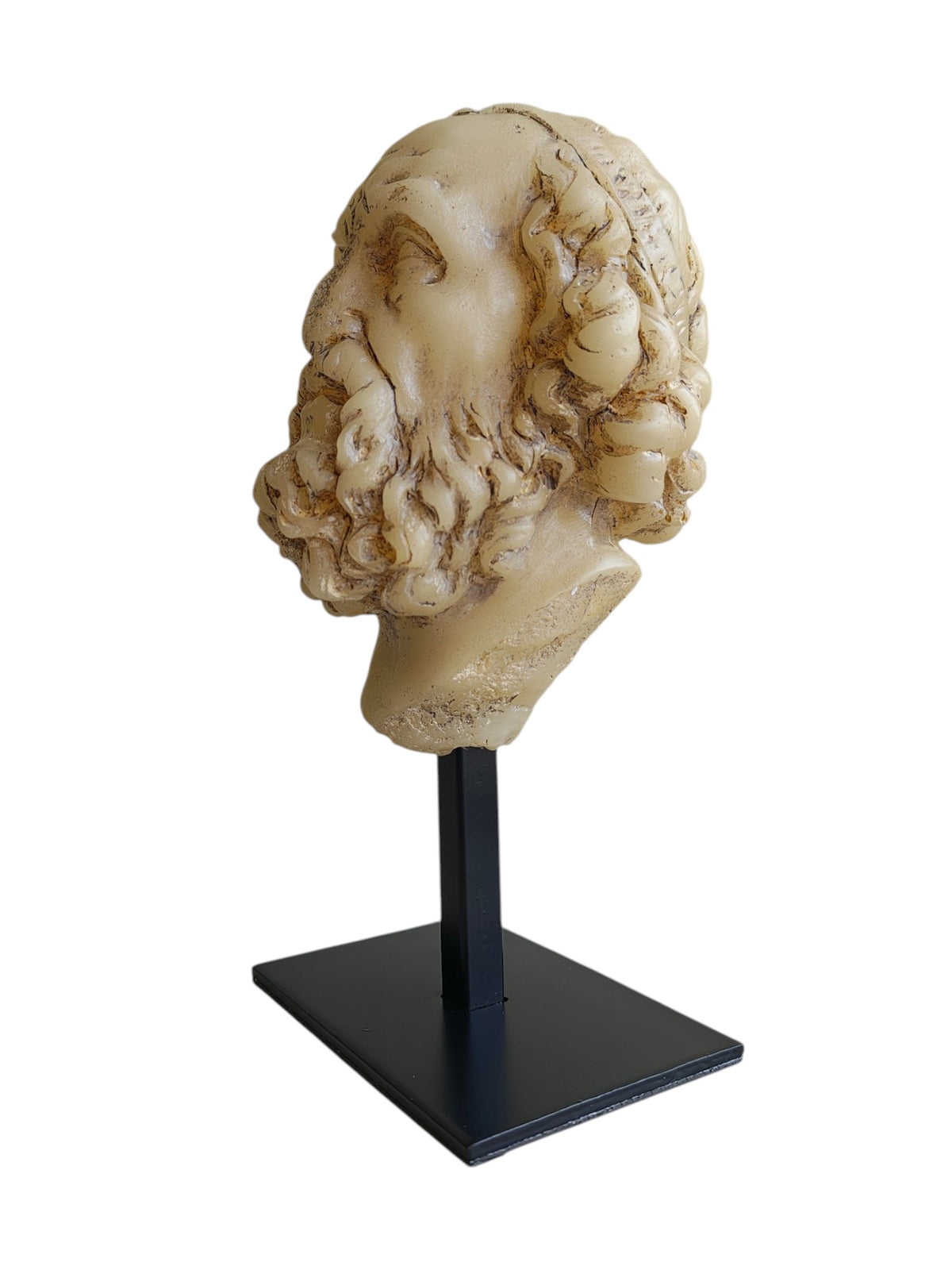 Antique Philosopher Head Sculpture