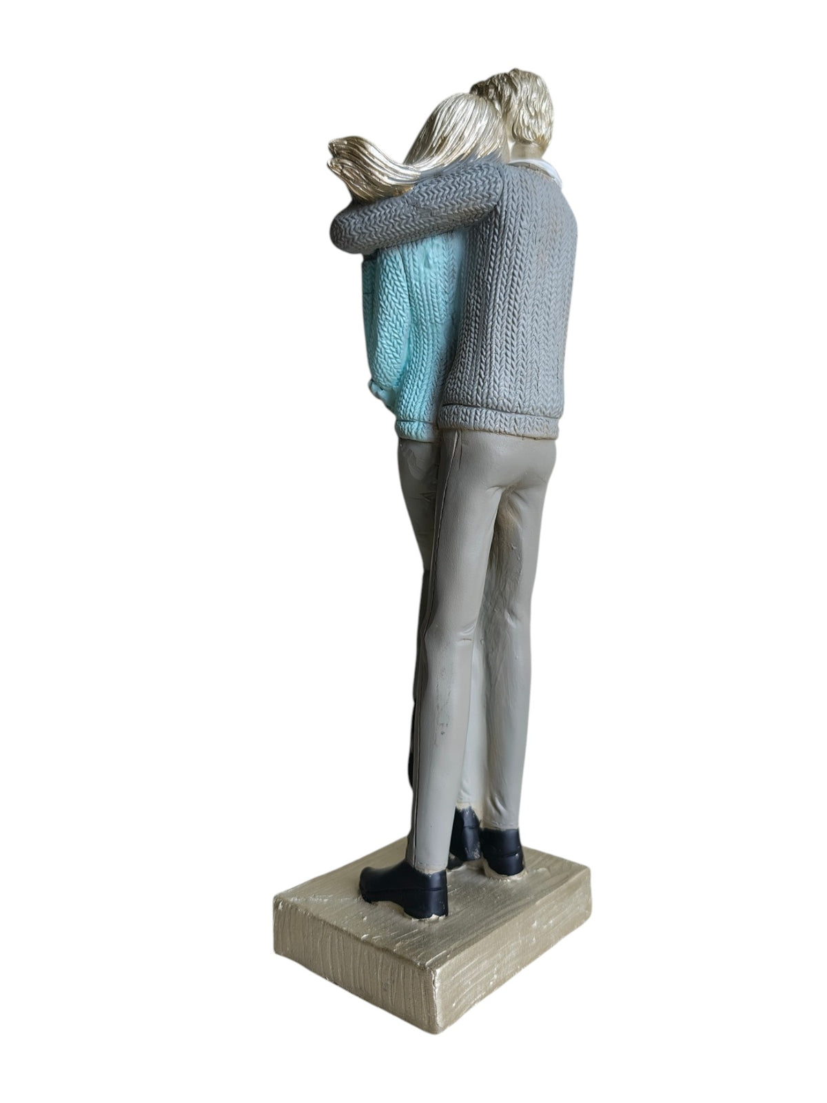 COUPLE-BLU: Blue Sweater Embrace
