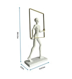 Abstract Man Frame White
