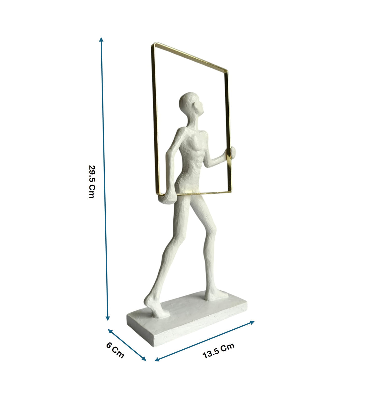 Abstract Man Frame White