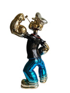 Chrome Pop Art Popeye The Sailor Showpiece - 74.5 cm Luxury Electroplated Sculpture