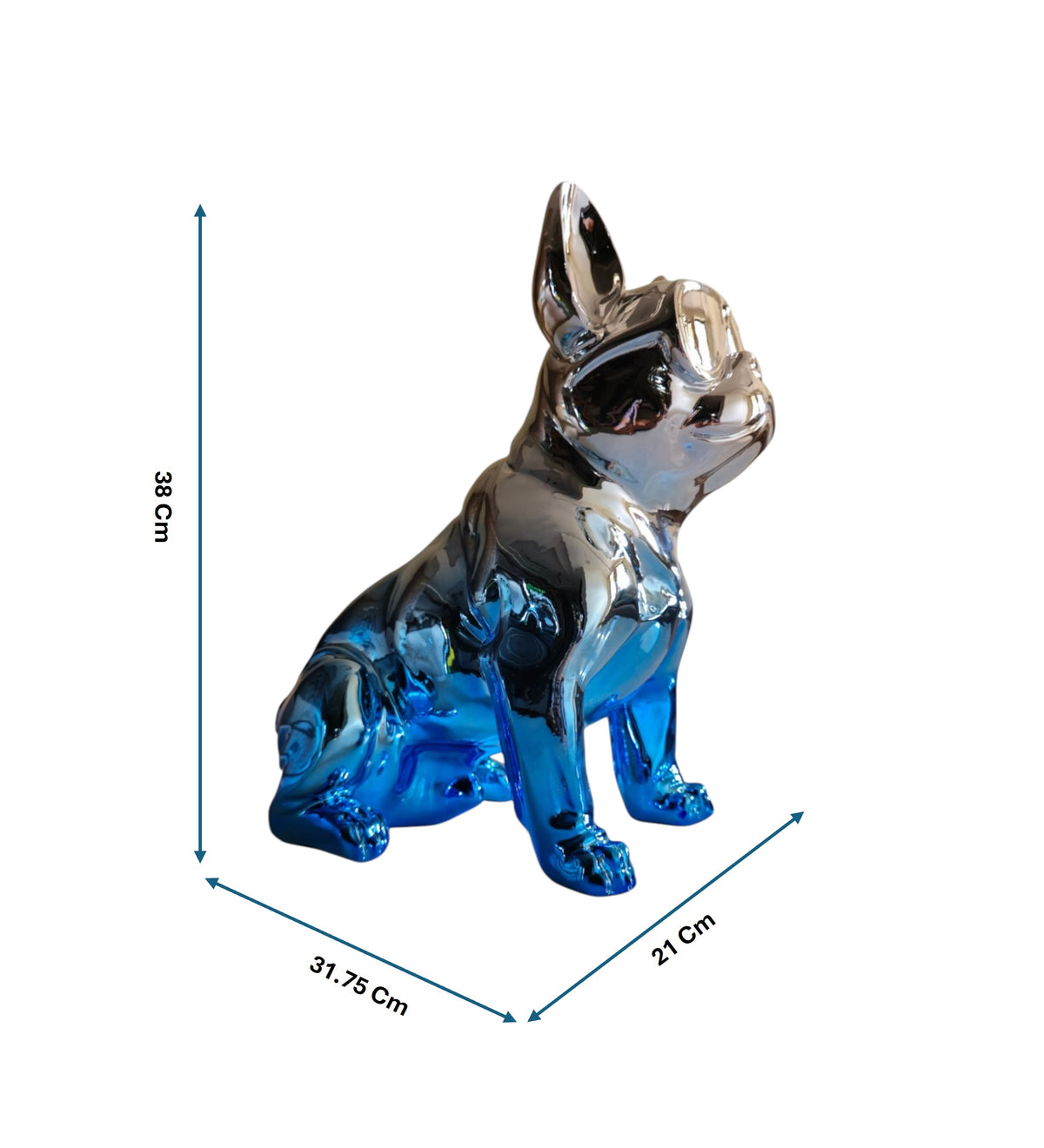Large Chrome Dog with Goggles