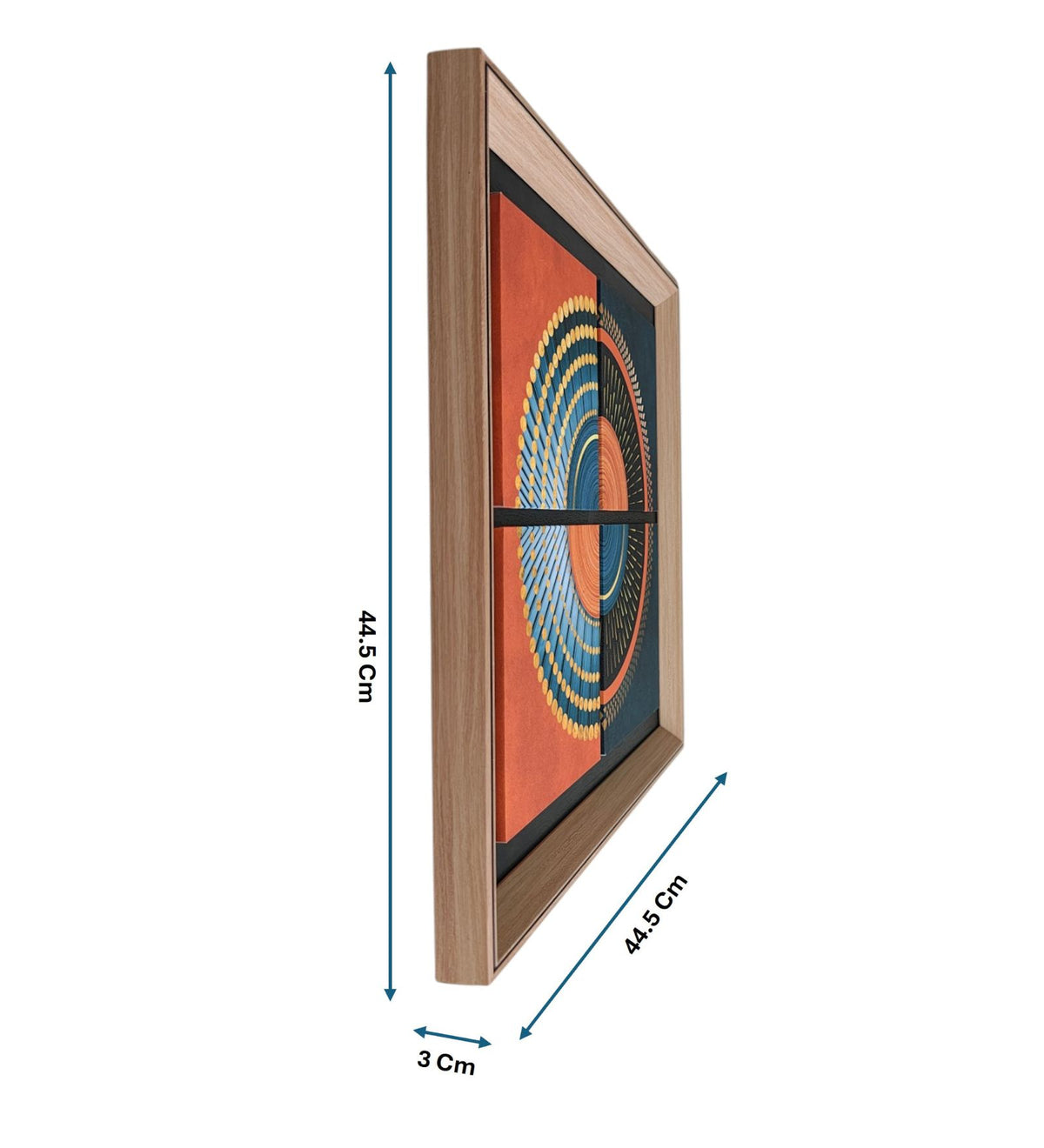 Golden Orbit Abstract Wall Decor  - Modern 4 Panel Decor
