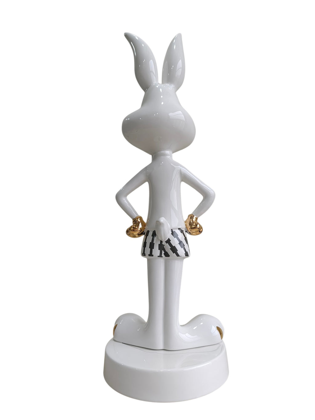 Pure White Boss Bunny - Luxury Ceramic Sculpture Large