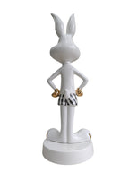 Pure White Boss Bunny - Luxury Ceramic Sculpture Large