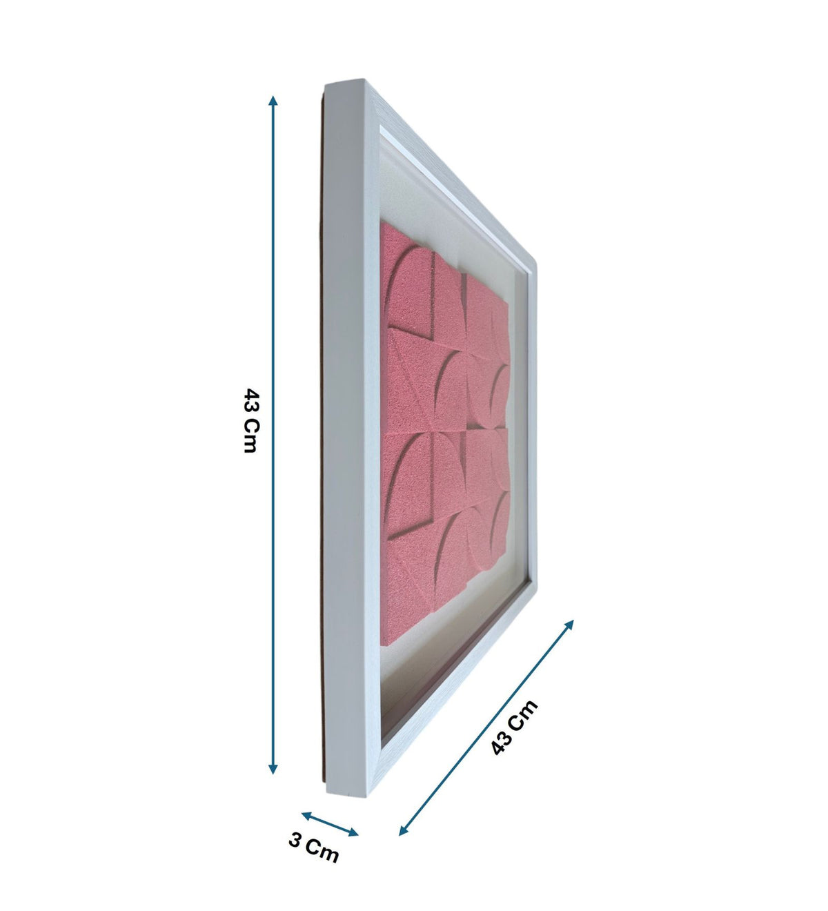 Rose Petal Mosaic Geometric Wall Art Frame