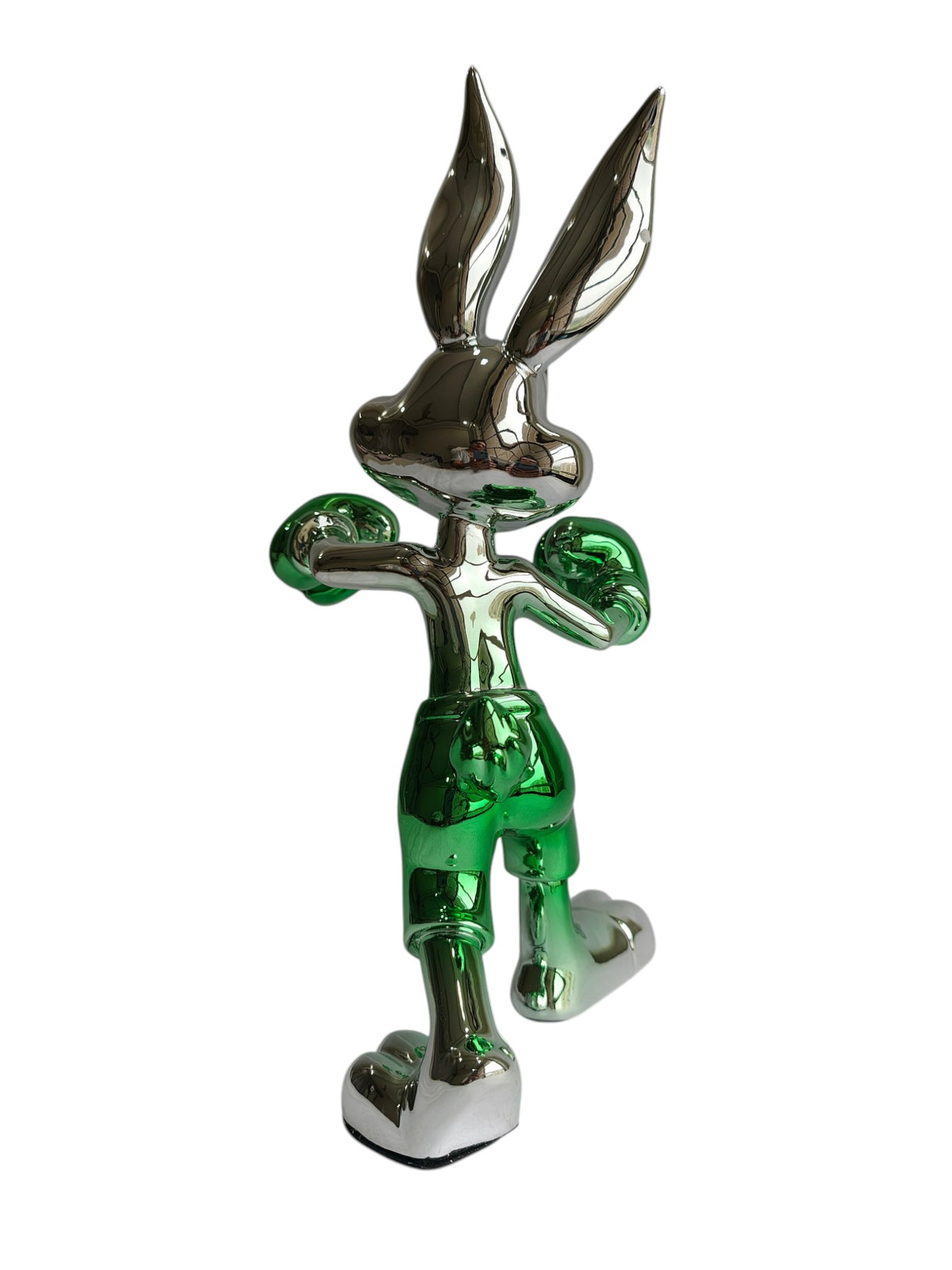 Chrome Bunny Table Decor Figurine