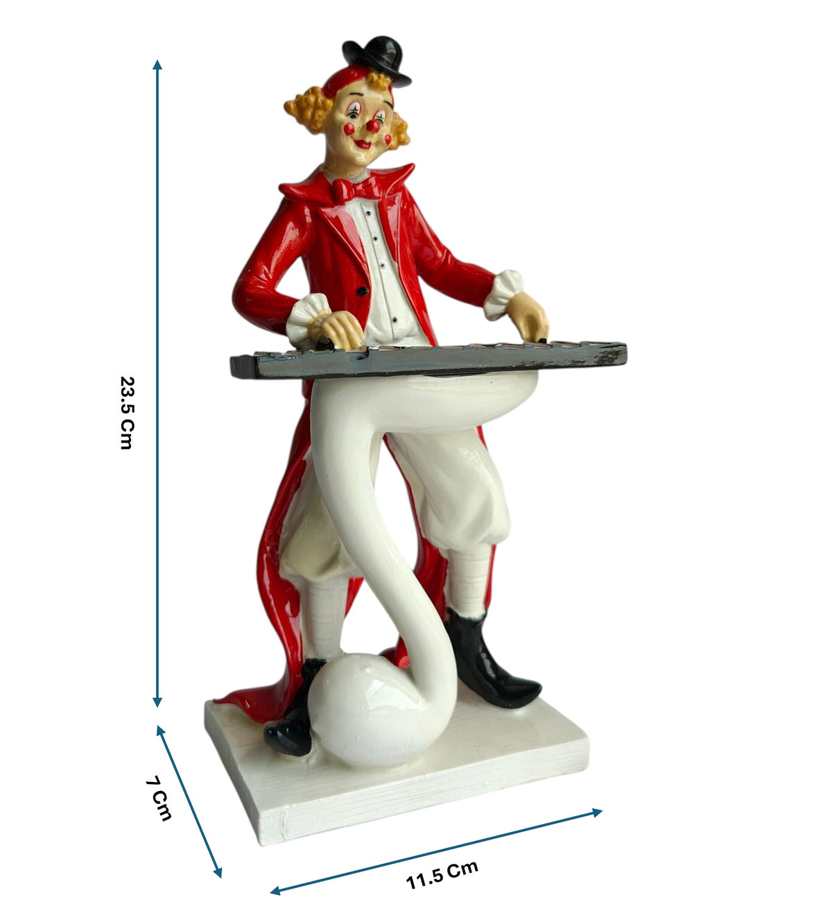Keyboard Musician Clown Figurine