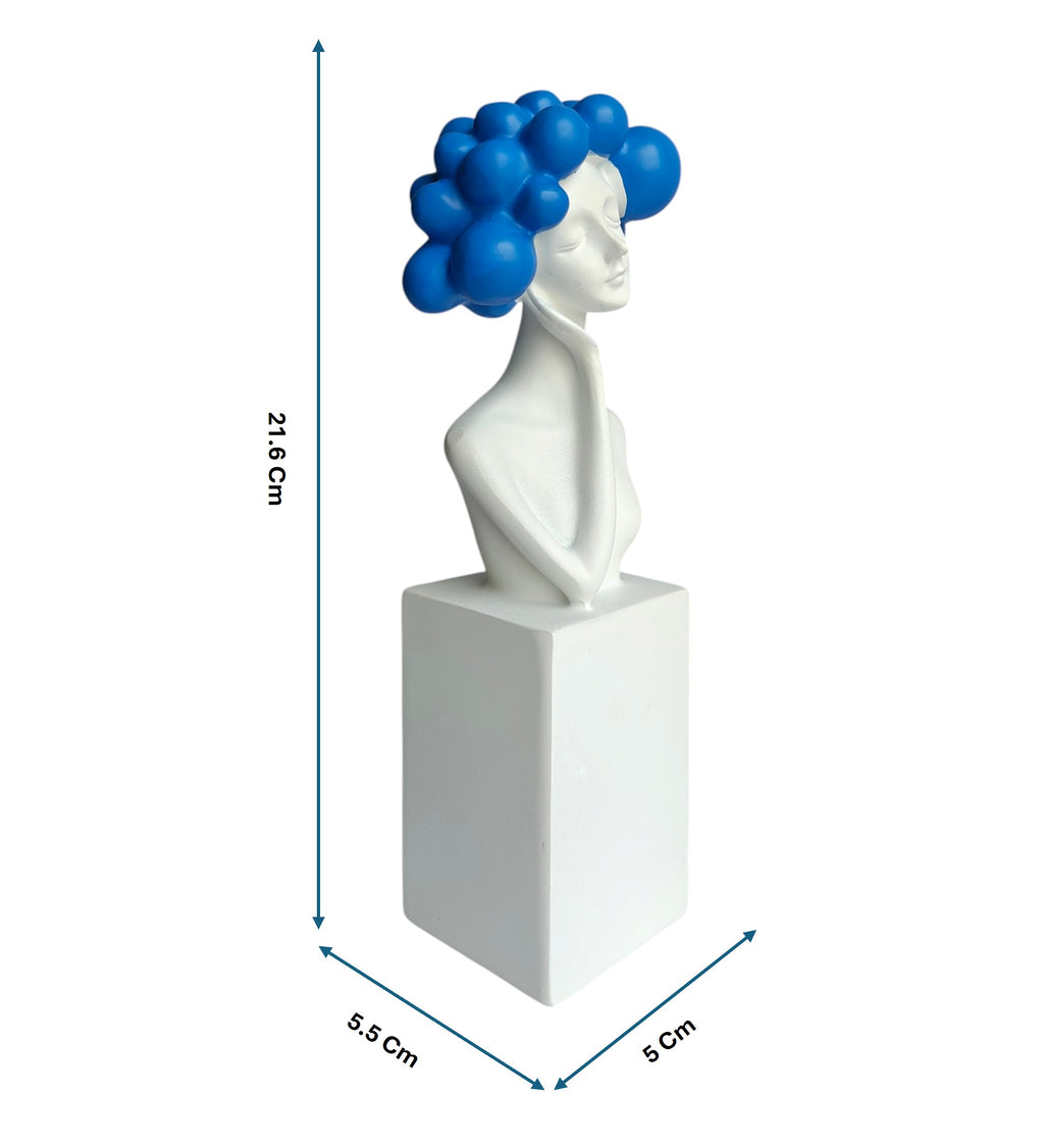 Blue Bubble Head Bust