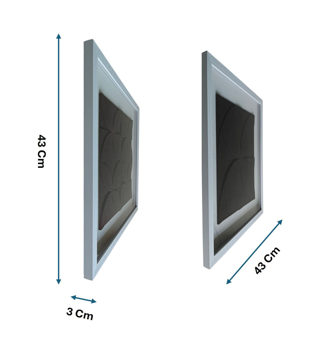 Modern Monochrome Geometric Wall Art Set of 2