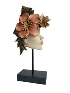 Floral Lady Face Sculpture - Decorative Table Showpiece