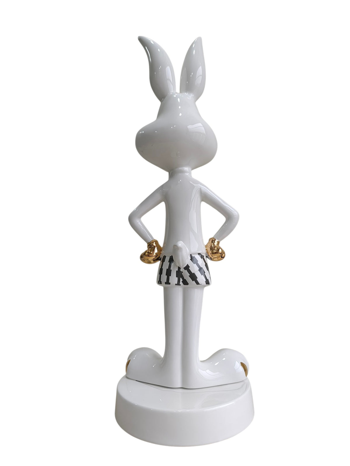Pure White Boss Bunny - Luxury Ceramic Sculpture