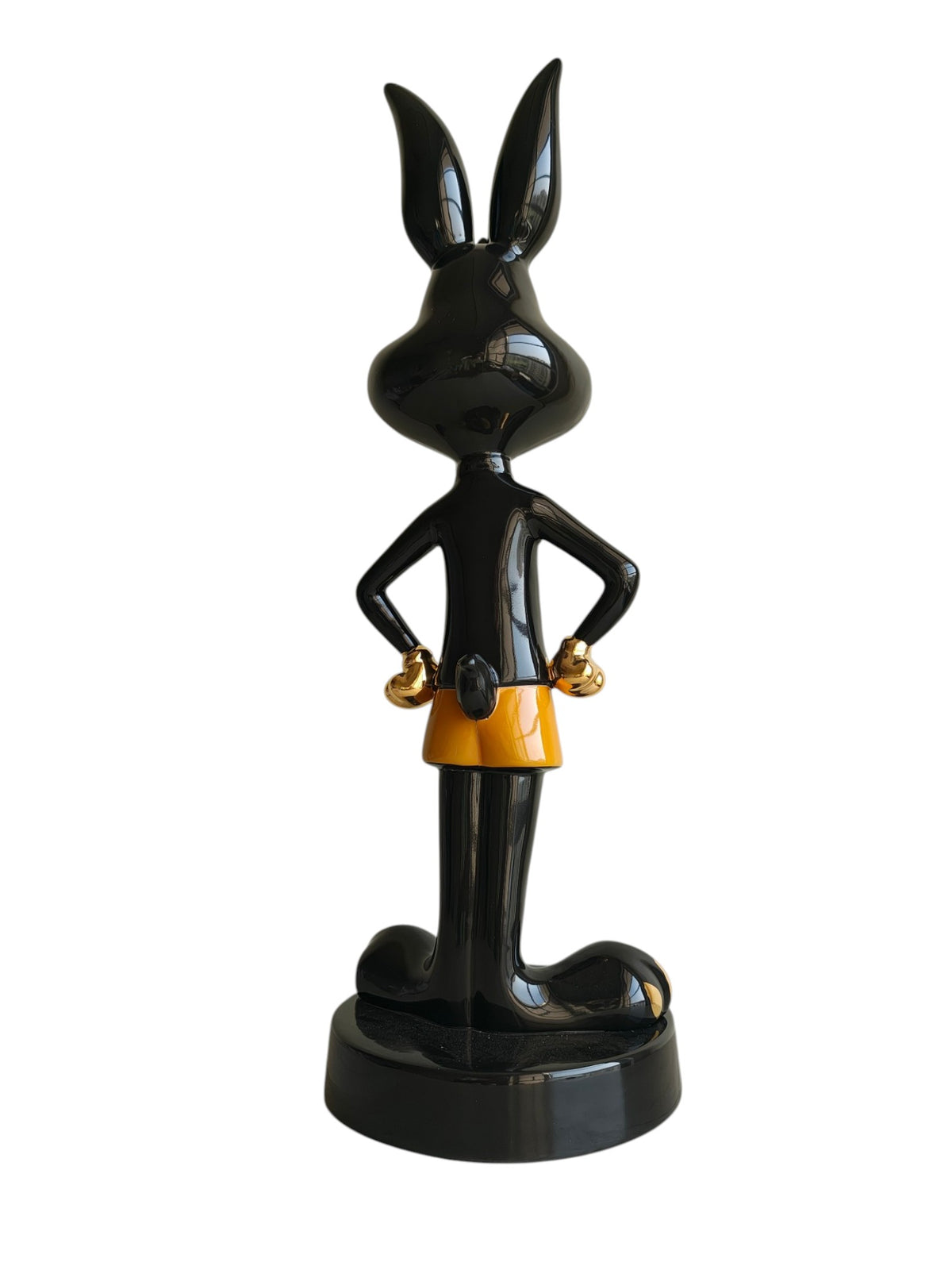 Pure Black Boss Bunny - Luxury Ceramic Sculpture