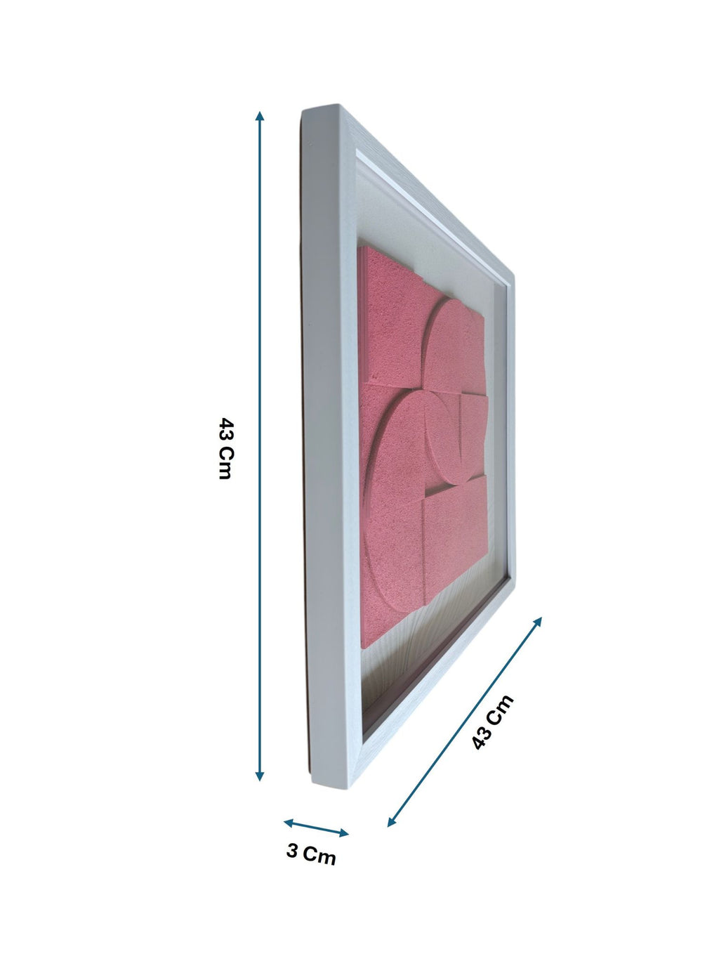 Blush Orbit Geometric Wall Art Frame