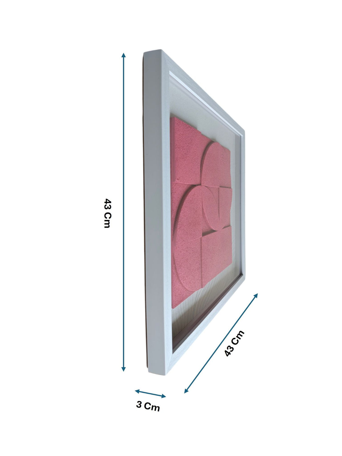 Blush Orbit Geometric Wall Art Frame