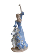 Rosa Flamenca - Pink & Gold Porcelain Dancer Sculpture