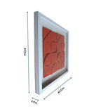 Terracotta Rhythm - Textured Geometric Wall Art Frame