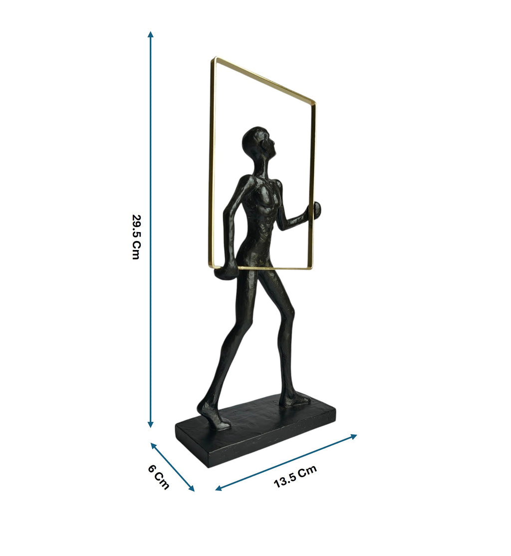 Abstract Man Frame Black