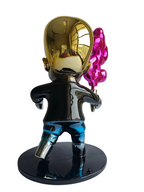 Richie Rich Multi-Colored Chrome Figurine with Pink Dollar Ice Cream Cone