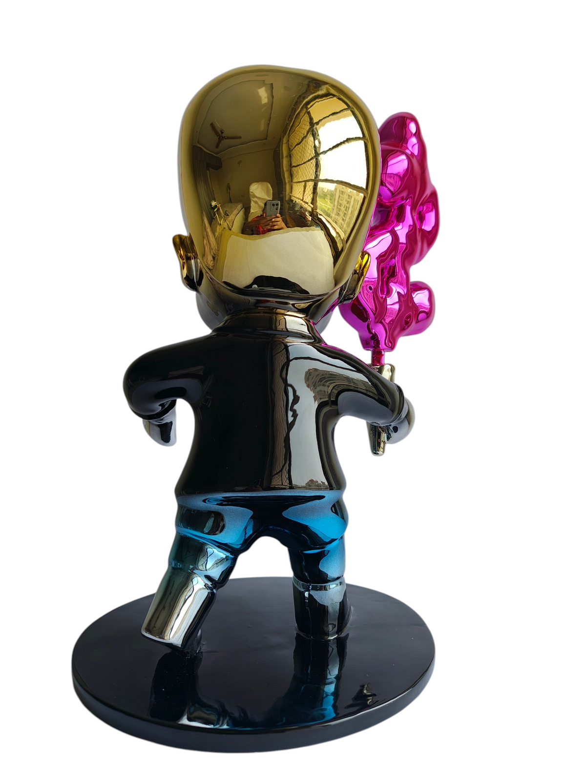 Richie Rich Multi-Colored Chrome Figurine with Pink Dollar Ice Cream Cone
