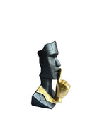 Gold & Black Polyresin Premium Silence Face