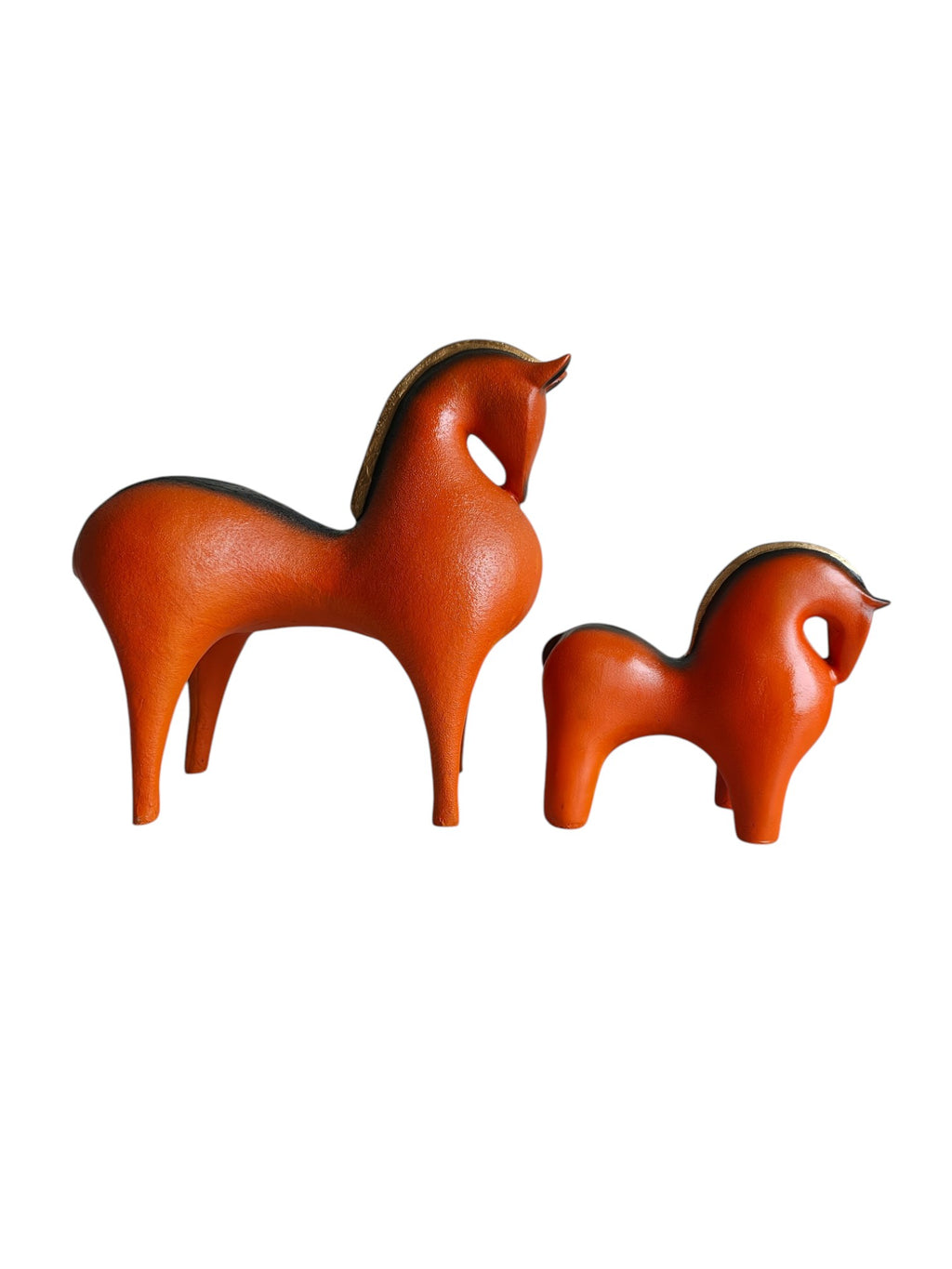Nordic Harmony Horse Duo : Modern Decorative Sculpture Set