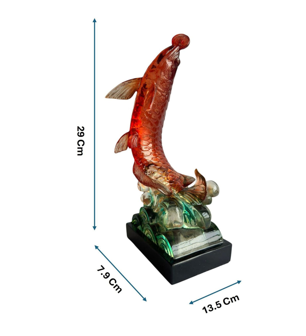 Prosperity Leaping Koi Showpiece