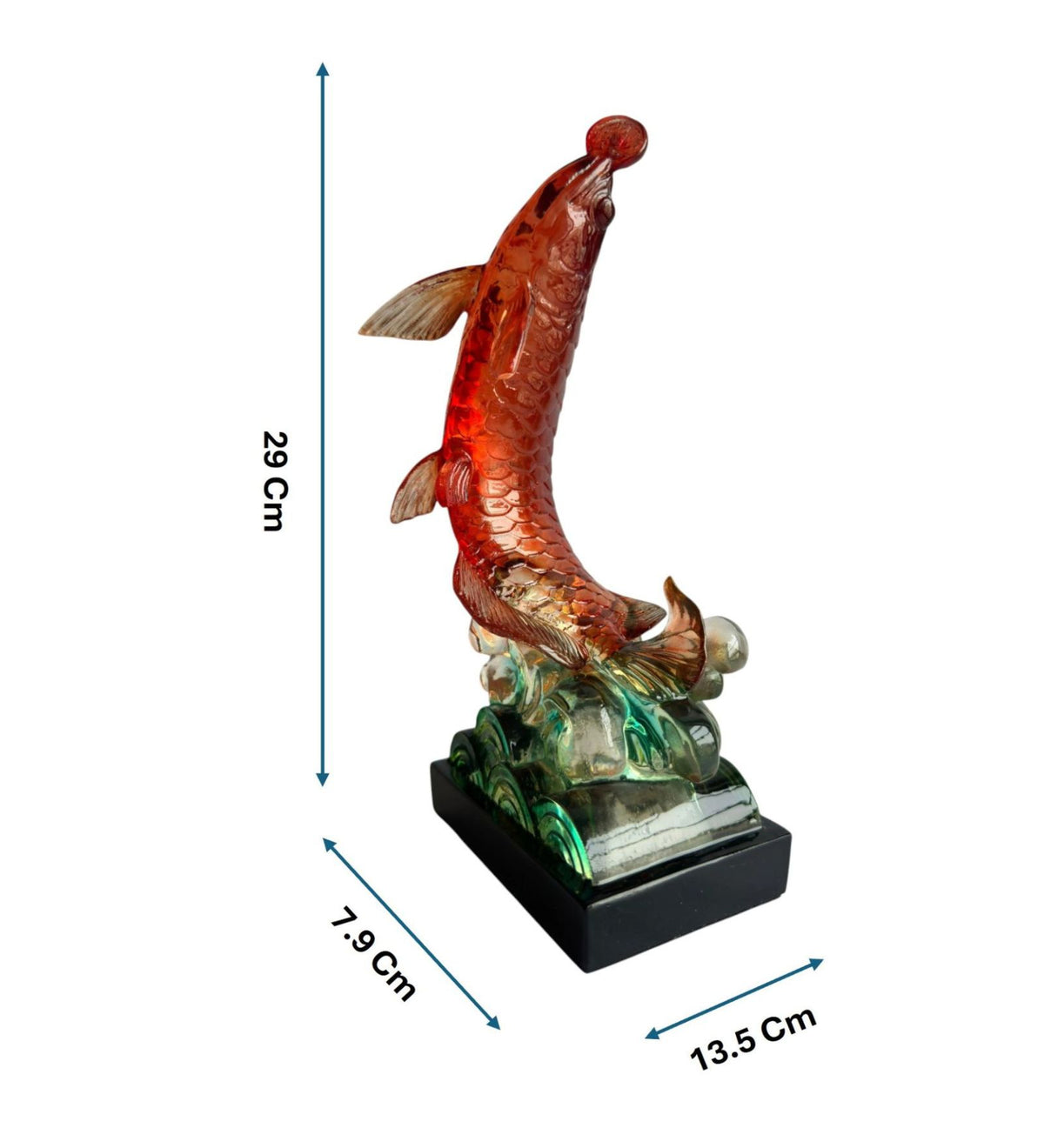 Prosperity Leaping Koi Showpiece