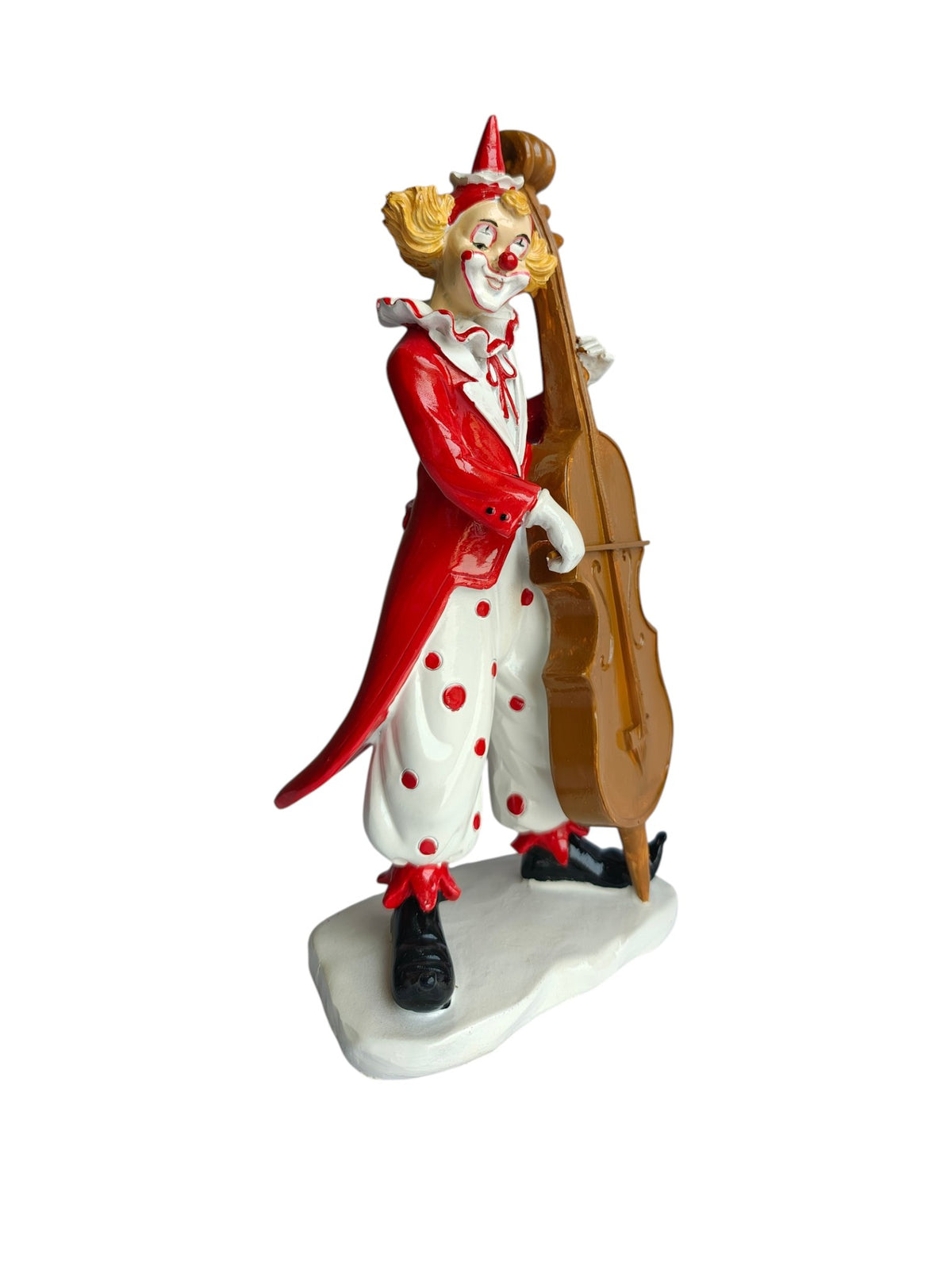 Cello Musician Clown Figurine